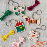 Rex London - Stitch Your Own Wooden Keyring - Sausage Dog