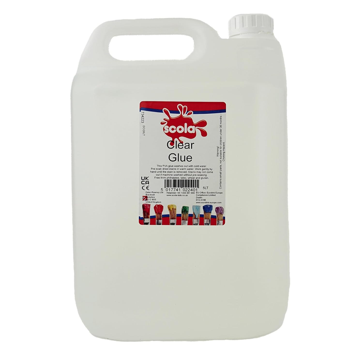 Scola Washable Kids Clear Glue - 5L - Perfect for slime making
