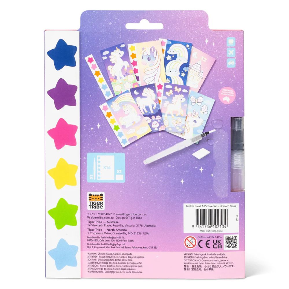 Tiger Tribe Paint-A-Picture Set - Unicorn Skies