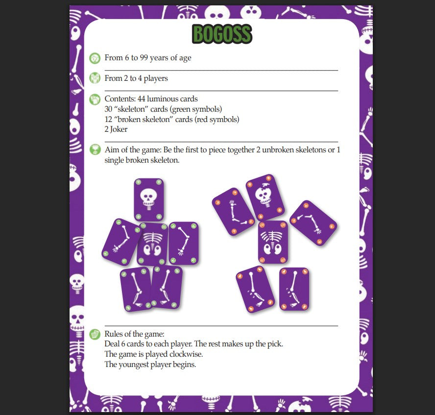 Djeco Playing Cards Glow In The Dark Bogoss, A Strategy Game