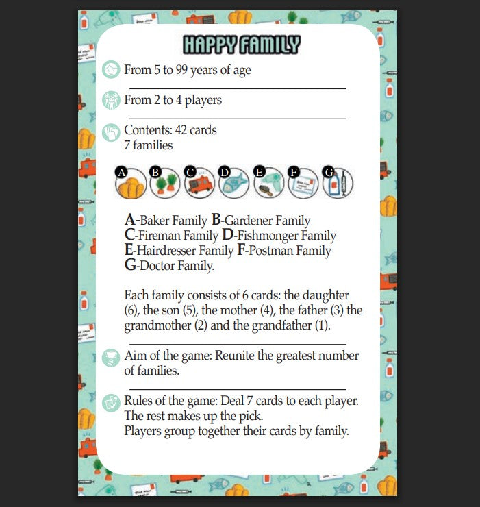 Djeco Card Games For Kids - Happy Family