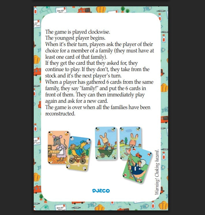 Djeco Card Games For Kids - Happy Family