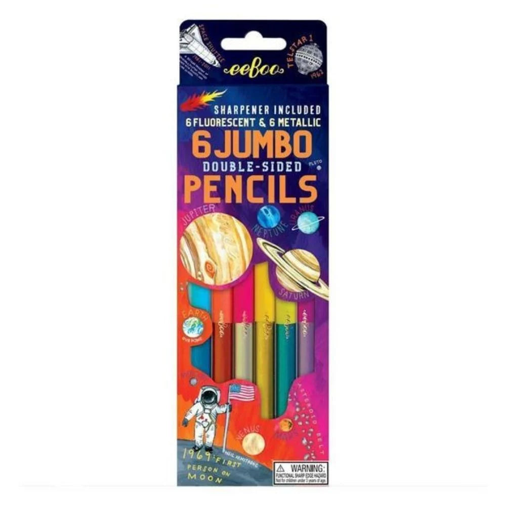 eeBoo Solar System 6 Jumbo Double-Sided Pencils