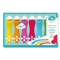 Djeco 6 Foam Markers For Little Ones