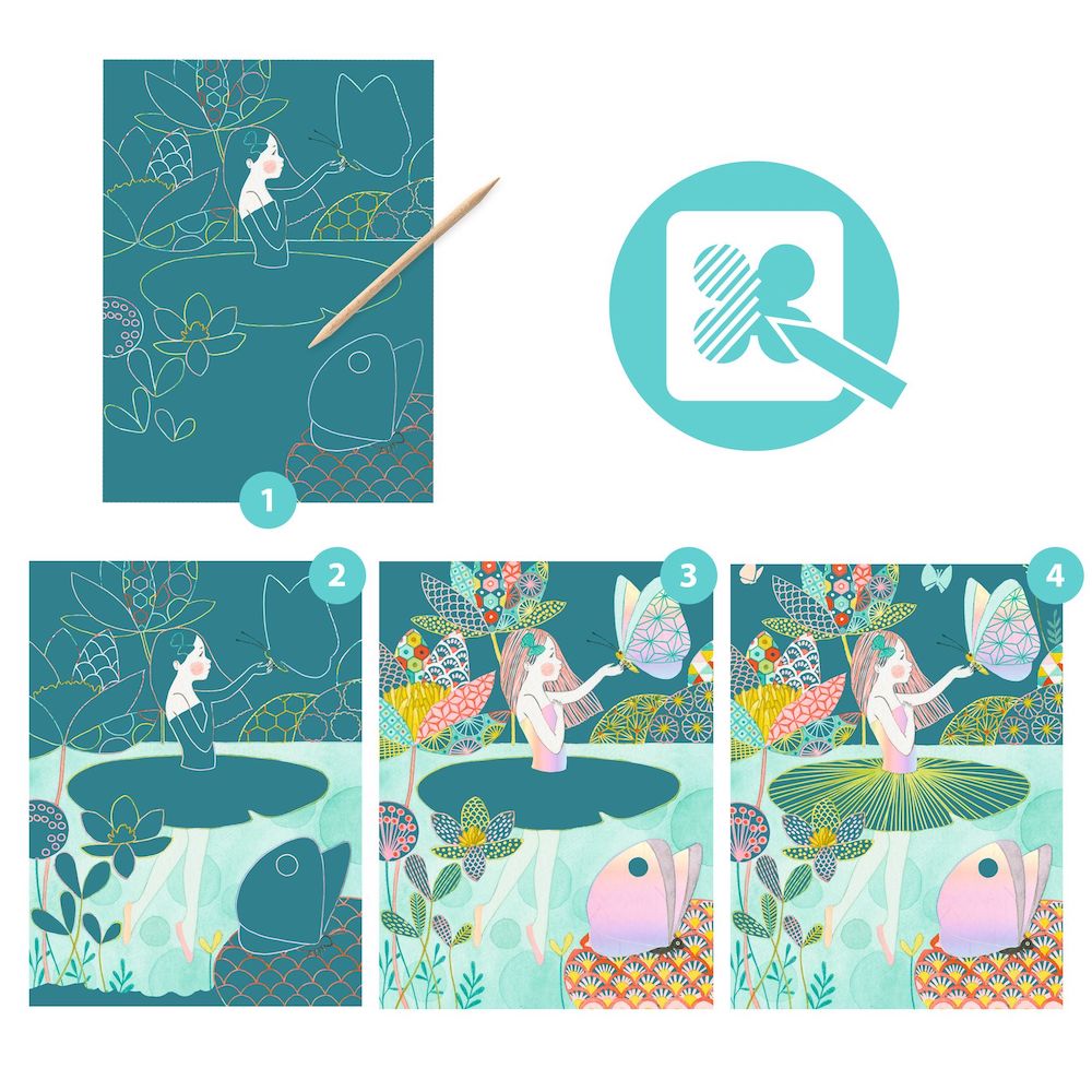 Djeco Scratch Cards - The Pond
