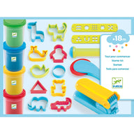 Djeco Play Dough Starter Set - 4 tubs playdough & 15 tools