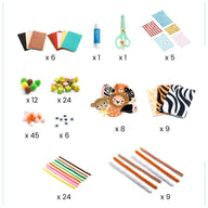Djeco Make Your Own Jungle Animals Craft Kit for Ages 3-6 yrs