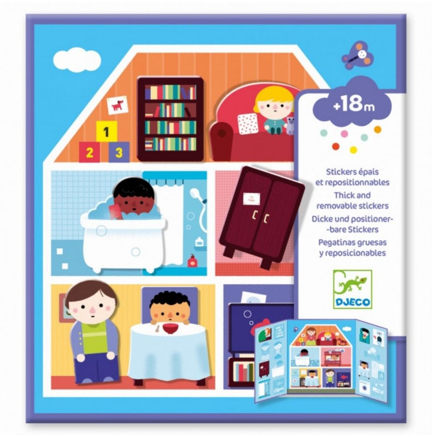 Djeco Reusable Stickers - Houses